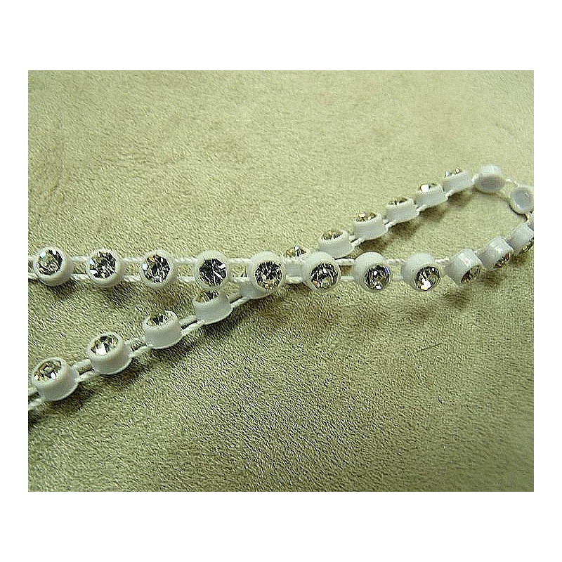 ruban strass argenté