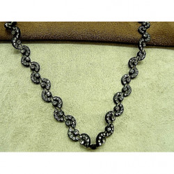 ruban de croquet en zig zag strass argenté