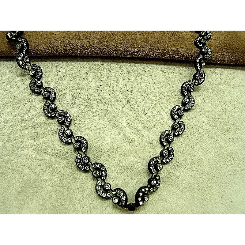 ruban de croquet en zig zag strass argenté