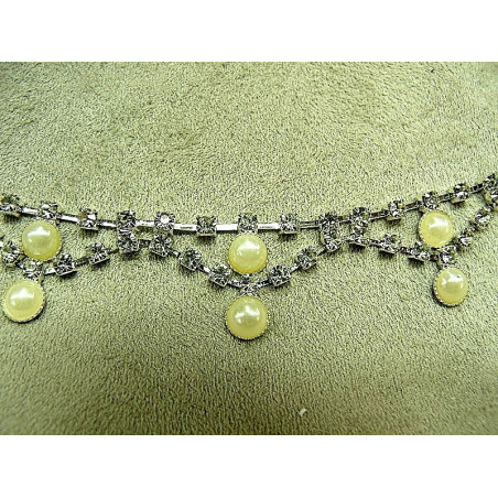 ruban strass et demi perle nacré ruban strass et demi perle nacré