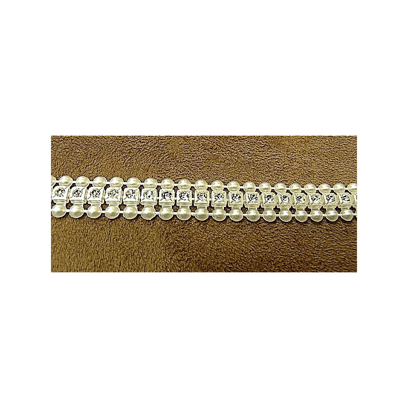 ruban demi perle plate