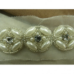ruban perlé strass