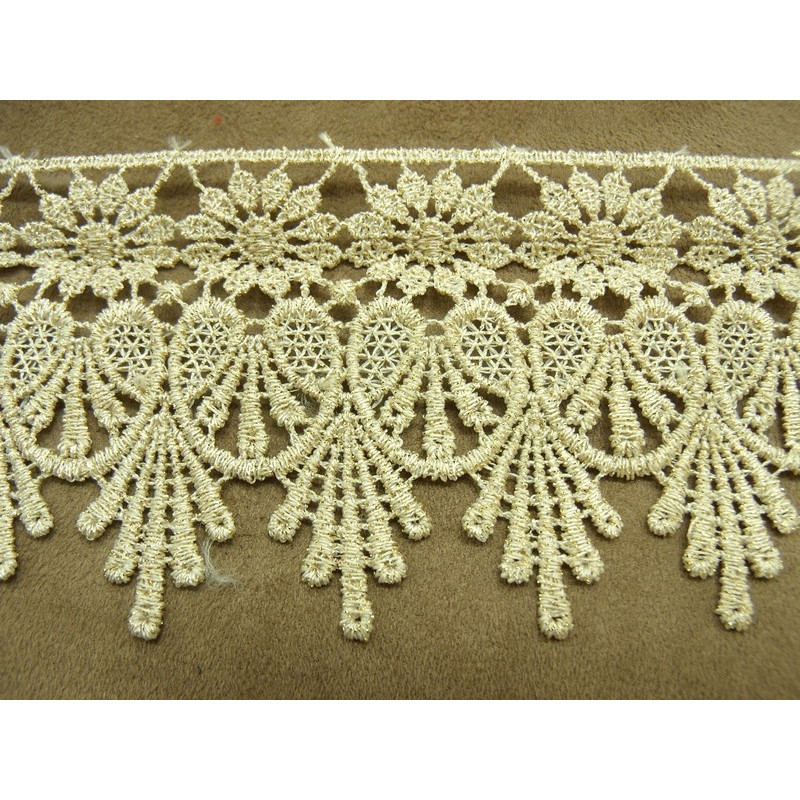 guipure beige et or 16 cm