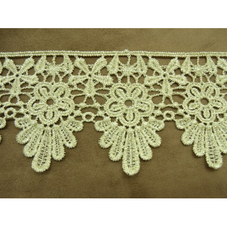 guipure beige et lurex or