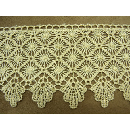 guipure beige et lurex or