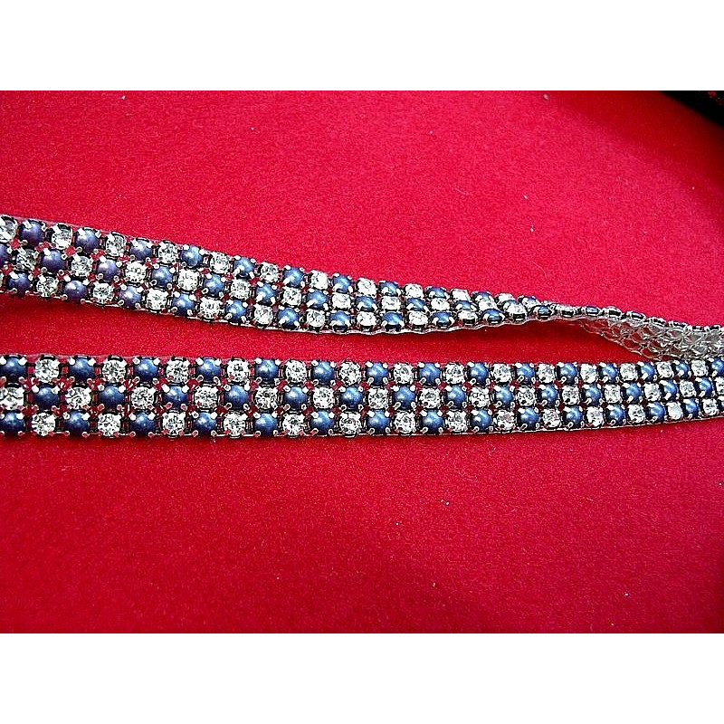 ruban strass bleu
