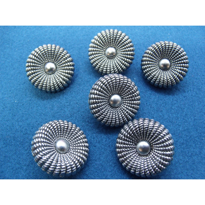 bouton acrylique argenté à queue