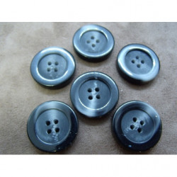 bouton acrylique à 4 trous gris et noir