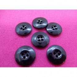 bouton acrylique à 4 trous  noir
