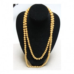 collier perle acrylique-70cm- or