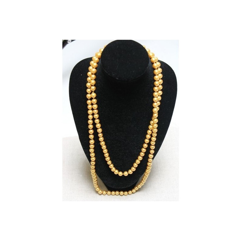 collier perle acrylique-70cm- or