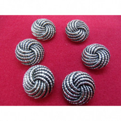 bouton acrylique argent