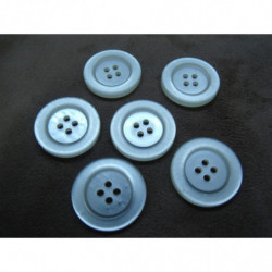 bouton acrylique  blanc à 4 trous