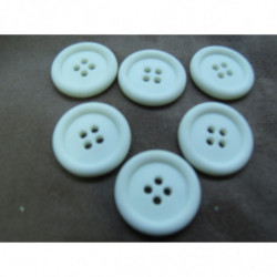 bouton acrylique blanc à 4 trous