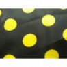 tissu satin noir et jaune