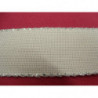 ruban à brodé argent  et blanc 5 cm