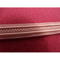 ruban fantaisie réversible rose 1.2 cm