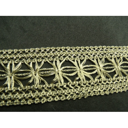 ruban brodé lurex or
