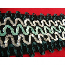ruban fantaisie multicolore vert