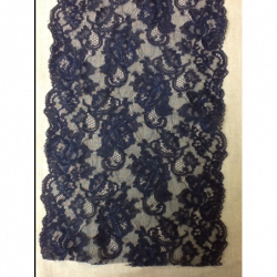 DENTELLE de CALAIS 22 cm festonnée- bleu marine 