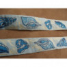 ruban motif coquillage bleu ruban motif coquillage bleu