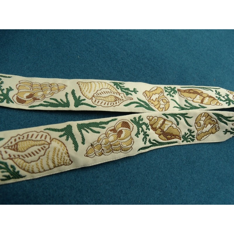 ruban motif coquillage rose ruban motif coquillage rose