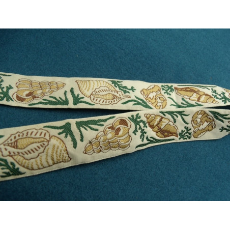ruban motif coquillage rose ruban motif coquillage rose