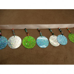 ruban fantaisie gros sequin multicolore
