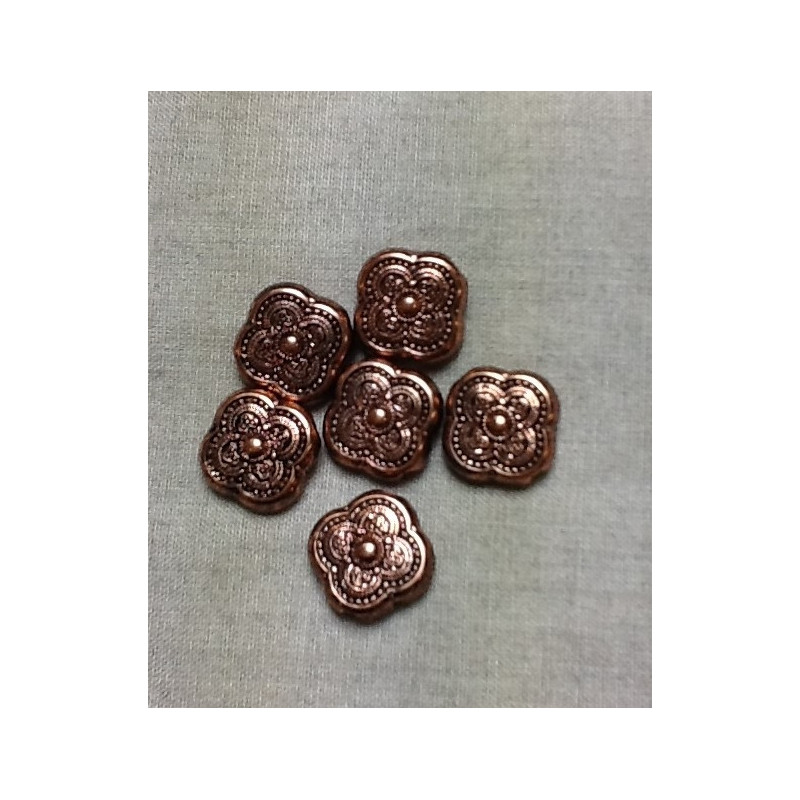 perles forme trefle - bronze de cuivre