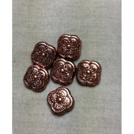 perles forme trefle - bronze de cuivre perles forme trefle - bronze de cuivre