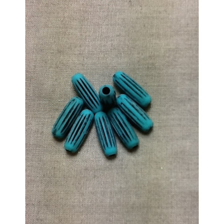 perle striée turquoise perle striée turquoise