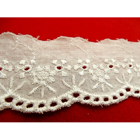 BRODERIE ANGLAISE coton blanche 3