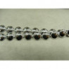 ruban 1/2 perles- 13mm- argent