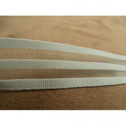 ruban fantaisie crin gris et transparent