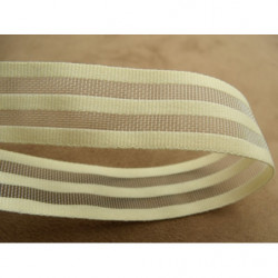 ruban fantaisie crin beige clair