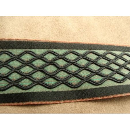 ruban fantaisie surbrodé vert 4 cm ruban fantaisie surbrodé vert 4 cm