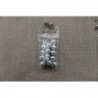 perles acryliques rond-10mm- argent