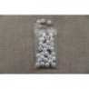 perles acryliques rond-8mm- blanc