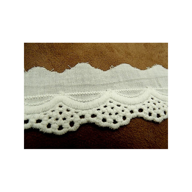 broderie anglaise coton blanche