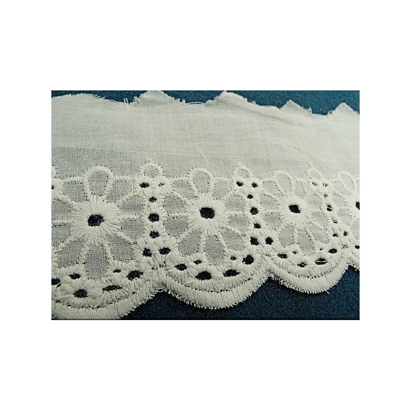 broderie anglaise coton blanche