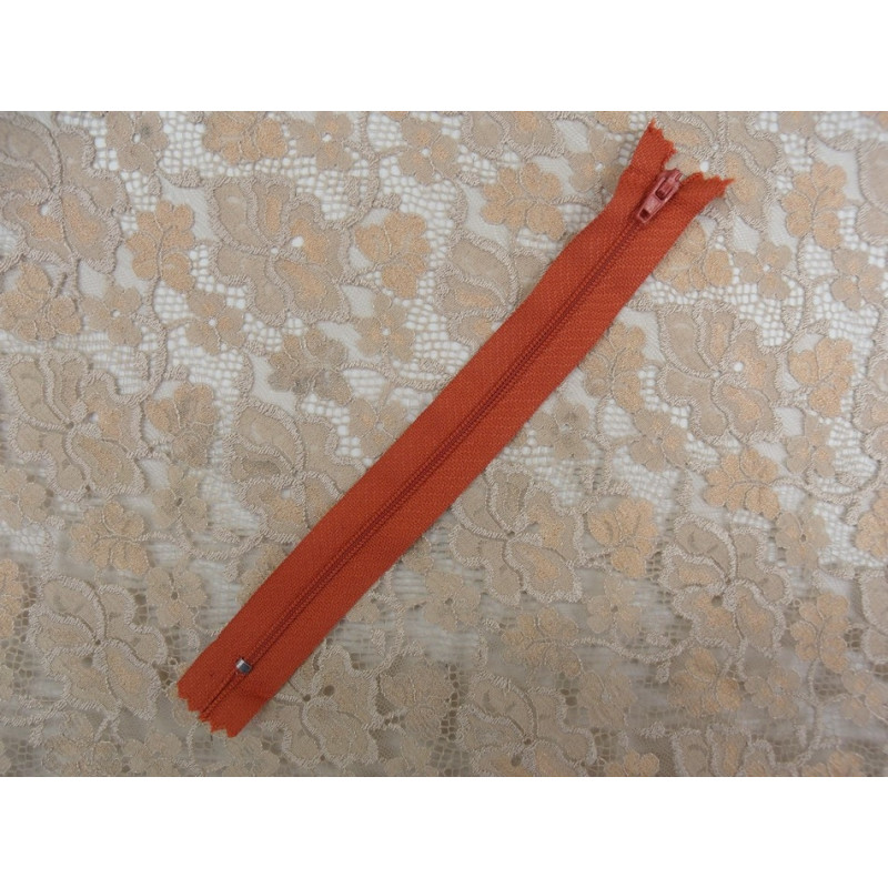 fermeture à glissière-20cm- orange